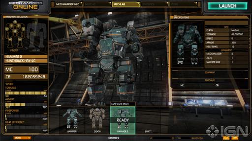 MechWarrior Online - Два превью от IGN
